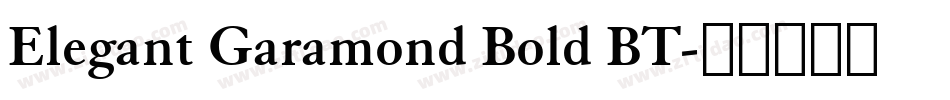 Elegant Garamond Bold BT字体转换